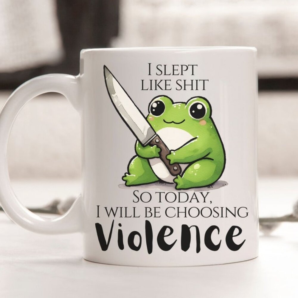 Kawaii Frog Coffee Mug Offensive Sarcastic Gift Mug 91